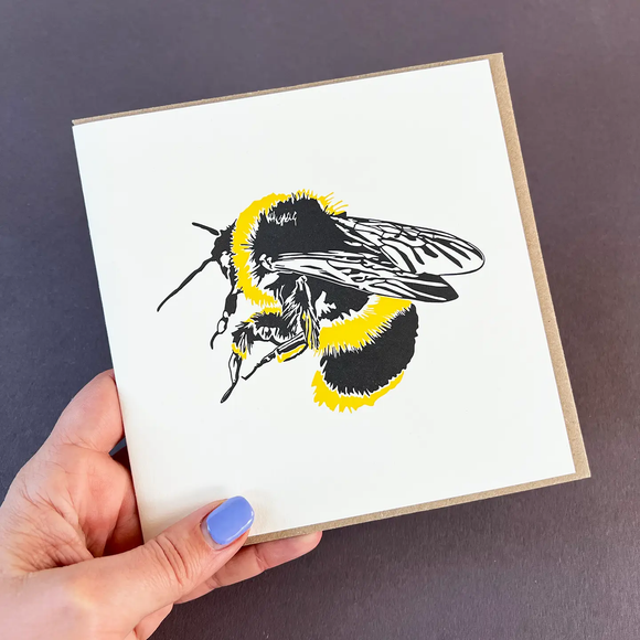 Bumble Bee Letterpress Greetings Card