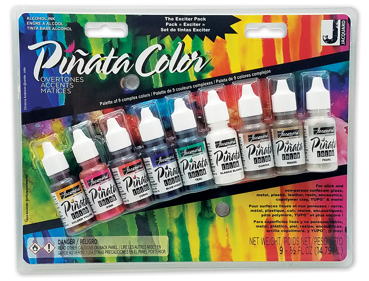 Piñata Alcohol Ink Overtones Exciter Pack pf 9 inks