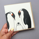 Penguin Family Letterpress Greetings Card-4