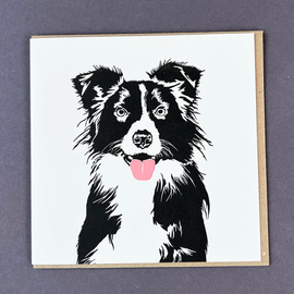 Sheepdog Letterpress Greetings Card