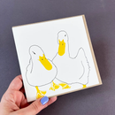 Ducks in Love Letterpress Greetings Card-3
