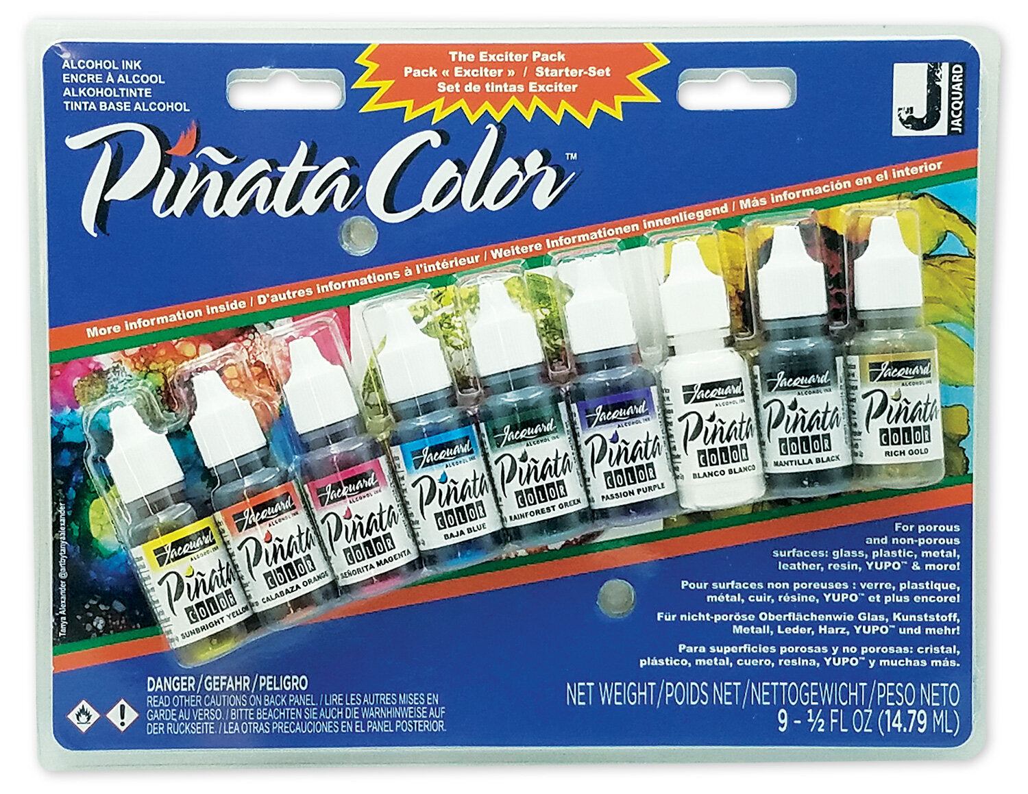 Jaquard Pinata Alcohol Inks The Exciter Pack of 9 inks