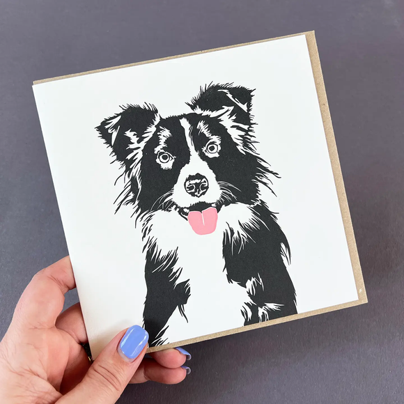 Sheepdog Letterpress Greetings Card