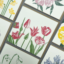 Pink Tulips Letterpress Greetings Card-4