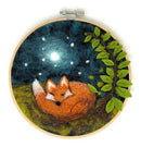 The Crafty Kit Company Sleepy Fox in A Hoop Needle Felt Craft Kit