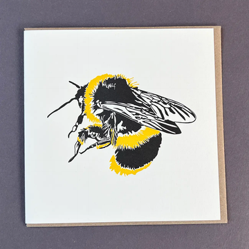 Bumble Bee Letterpress Greetings Card