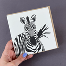 Zebra Letterpress Greetings Card-4