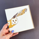 Barn Owl  Letterpress Greetings Card-3