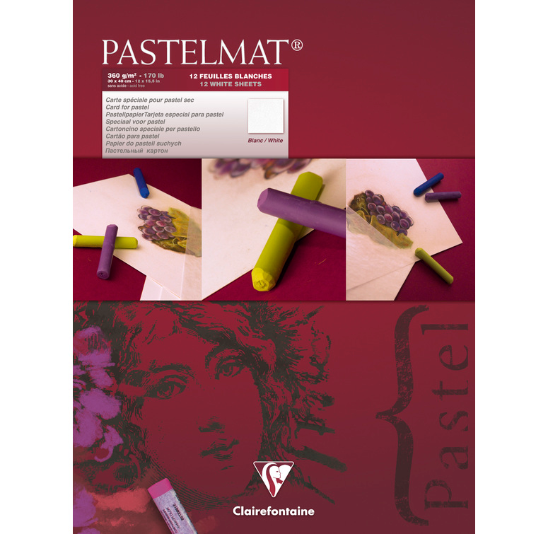 Pastelmat Clairefontaine Pad Nº 3 Clairefontaine 360 gsm x 12 sheets White