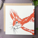 Cheeky Red Squirrel Letterpress Greetings Card-1