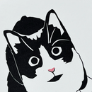 Black Cat Letterpress Greetings Card-2
