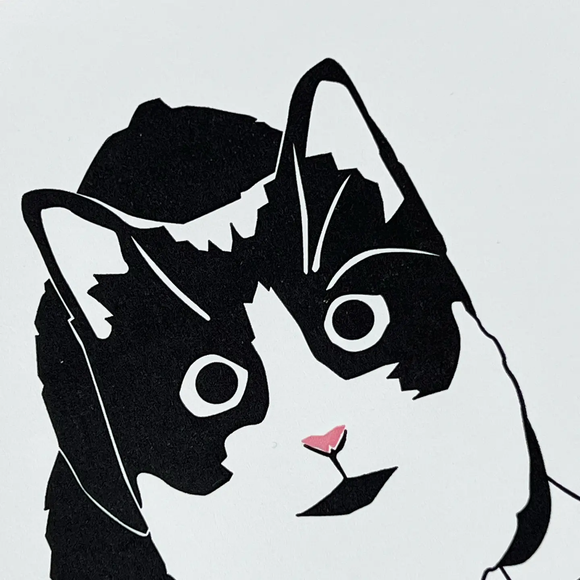 Black Cat Letterpress Greetings Card