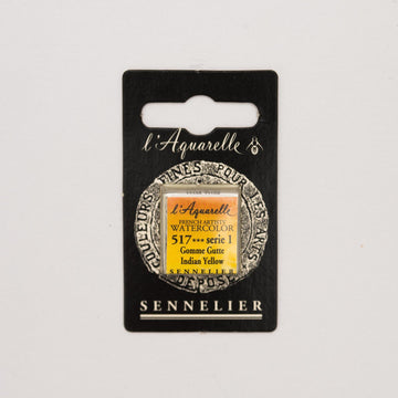 Sennelier L'Aquarelle Watercolour Paint Half Pan - Indian Yellow