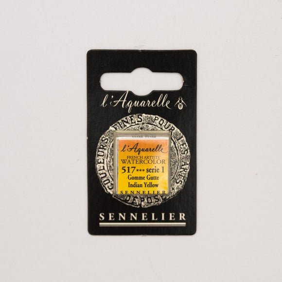 Sennelier L'Aquarelle Watercolour Paint Half Pan - Indian Yellow