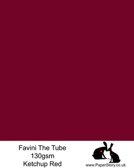 The Tube by Favini Italian Smooth Matte Paper 130 gsm Ketchup Red A4 