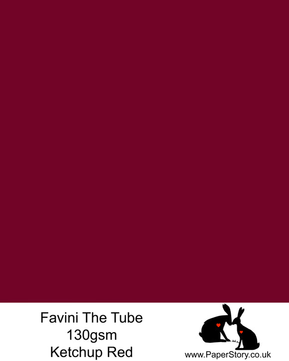 The Tube by Favini Italian Smooth Matte Paper 130 gsm Ketchup Red A4 