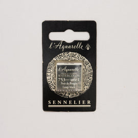 Sennelier L'Aquarelle Watercolour Paint Half Pan - Lamp Black