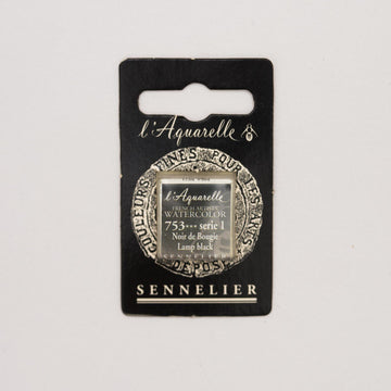 Sennelier L'Aquarelle Watercolour Paint Half Pan - Lamp Black
