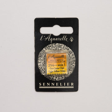 Sennelier L'Aquarelle Watercolour Paint Half Pan - Light Yellow Ochre