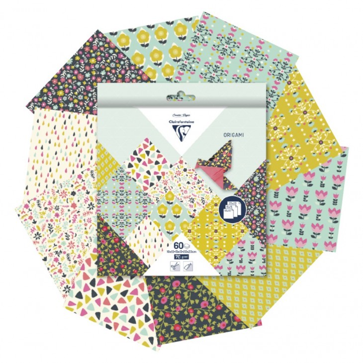 Clairefontaine Origami 60 sheets mixed sizes - Flowers | PaperStory ...