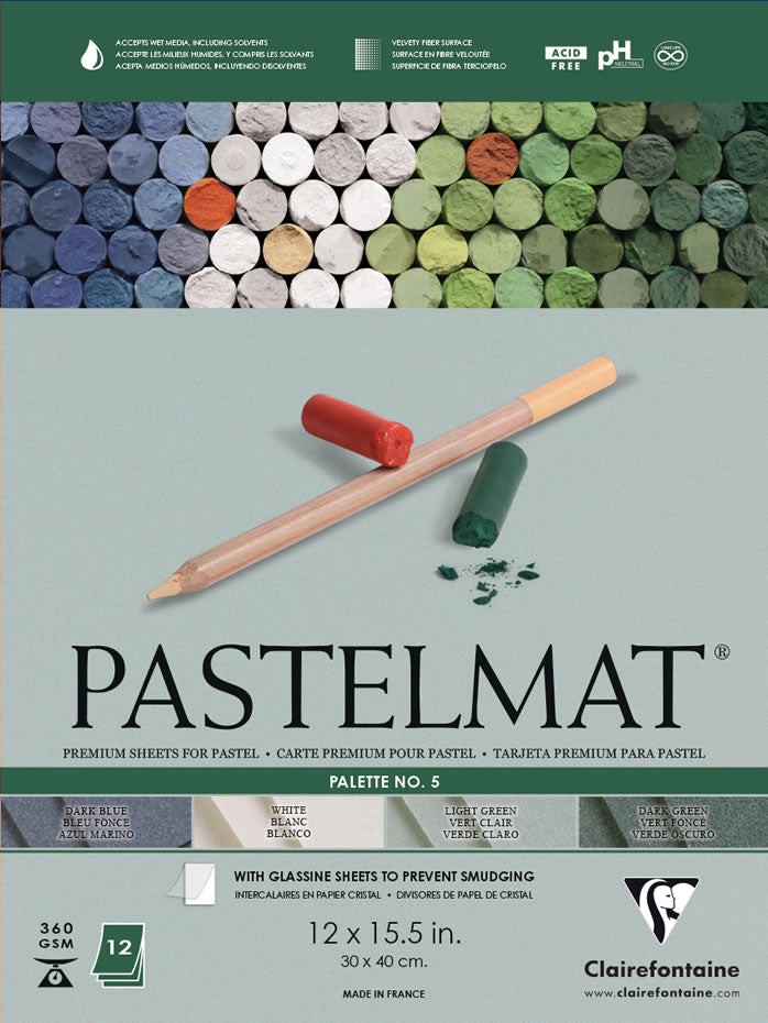 Pastelmat Clairefontaine Nº 5 Pad x 12 sheets