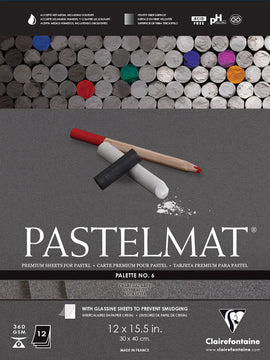 Pastelmat Clairefontaine Nº 6 Pad x 12 sheets Anthracite
