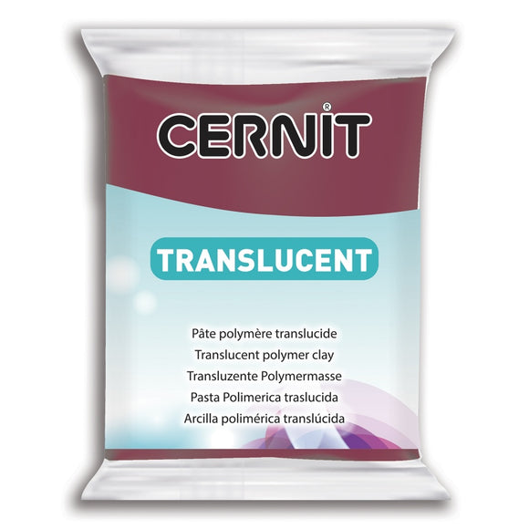 CERNIT Translucent Polymer Clay Colour Bordeaux Wine Red 010 56g