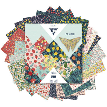 Clairefontaine Origami 60 sheets 15 x 15 cm - Fruit Garden - 0