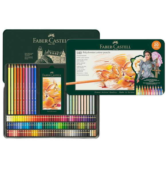 Faber-Castell Polychromos Artists' Colour Pencils – Complete Tin of 140
