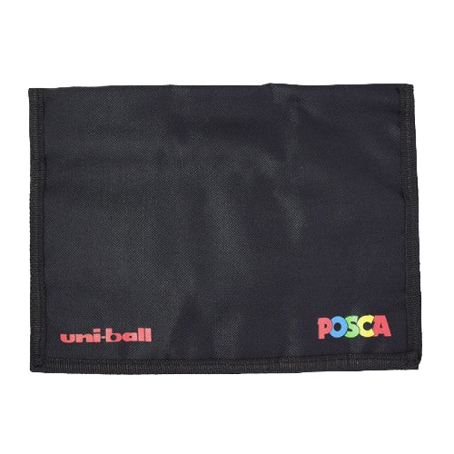 NEW UNI POSCA BRUSH MARKER PENS PC-5BR MEDIUM SET OF 8 STANDARD COLOURS + FREE POSCA PEN WRAP