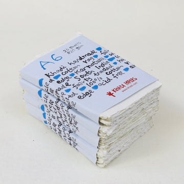 Khadi Paper White 320GSM  20 sheets pack of A6
