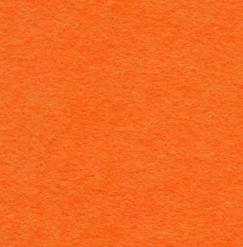 Wool Mix Handicraft Felt Square 9 x 9 inches Bright Orange