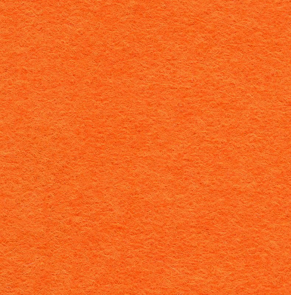 Wool Mix Handicraft Felt Square 9 x 9 inches Bright Orange
