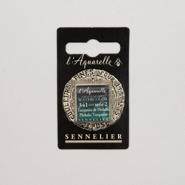 Sennelier L'Aquarelle Watercolour Paint Half Pan - Phthalo Turquoise