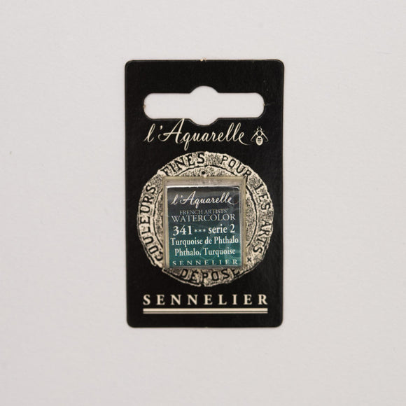 Sennelier L'Aquarelle Watercolour Paint Half Pan - Phthalo Turquoise