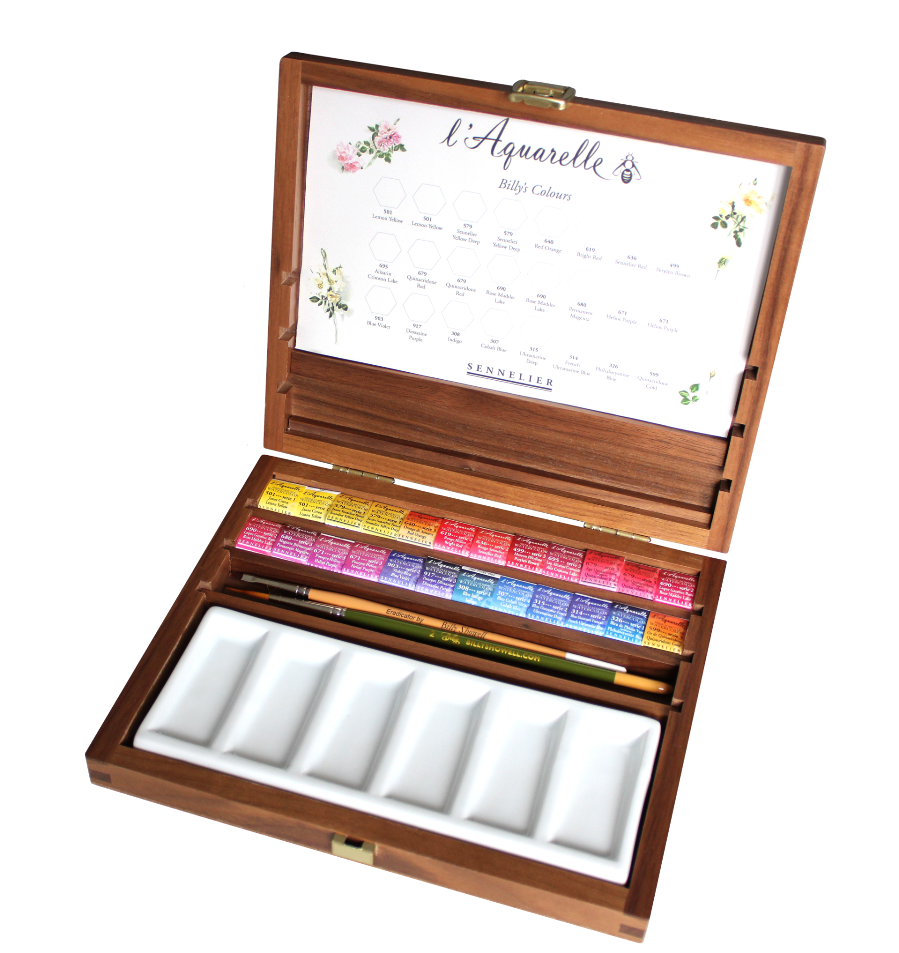 Billy Showell Deluxe Set of 24 Watercolours & Brushes