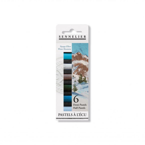 Sennelier Artist Soft Pastel Winter Mountains Set of 6 Half Sticks