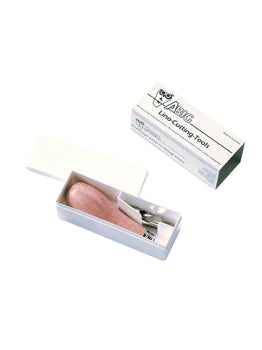 Abig Wooden handled Beech Lino Handle & 5 carving tools