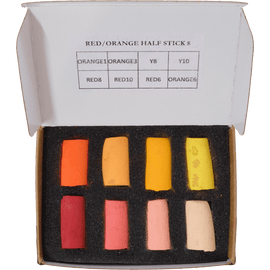 Unison Soft Pastels 8 Half Stick Red / Orange Mini Set