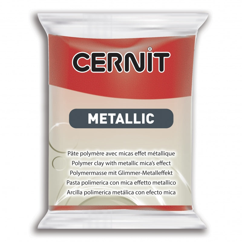 CERNIT Polymer Clay Metallic Effect 400 Red 56g
