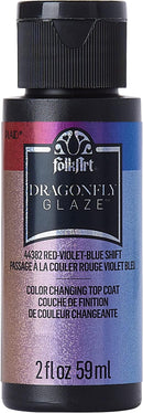 Red-Violet-Blue Dragonfly Glaze Acrylic Paint FolkArt 2oz-1