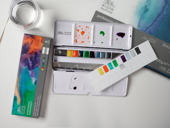 Winsor & Newton Professional Watercolour Revival Collection Metal Tin plus 8 pans