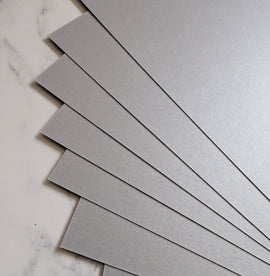 A4 Curious Metallic Pearlescent card 250 gsm - Galvanised x 10 sheets