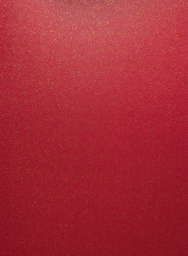 A4 PaperStory Non-Shedding Glitter Card 275 gsm - Red x 5 sheets