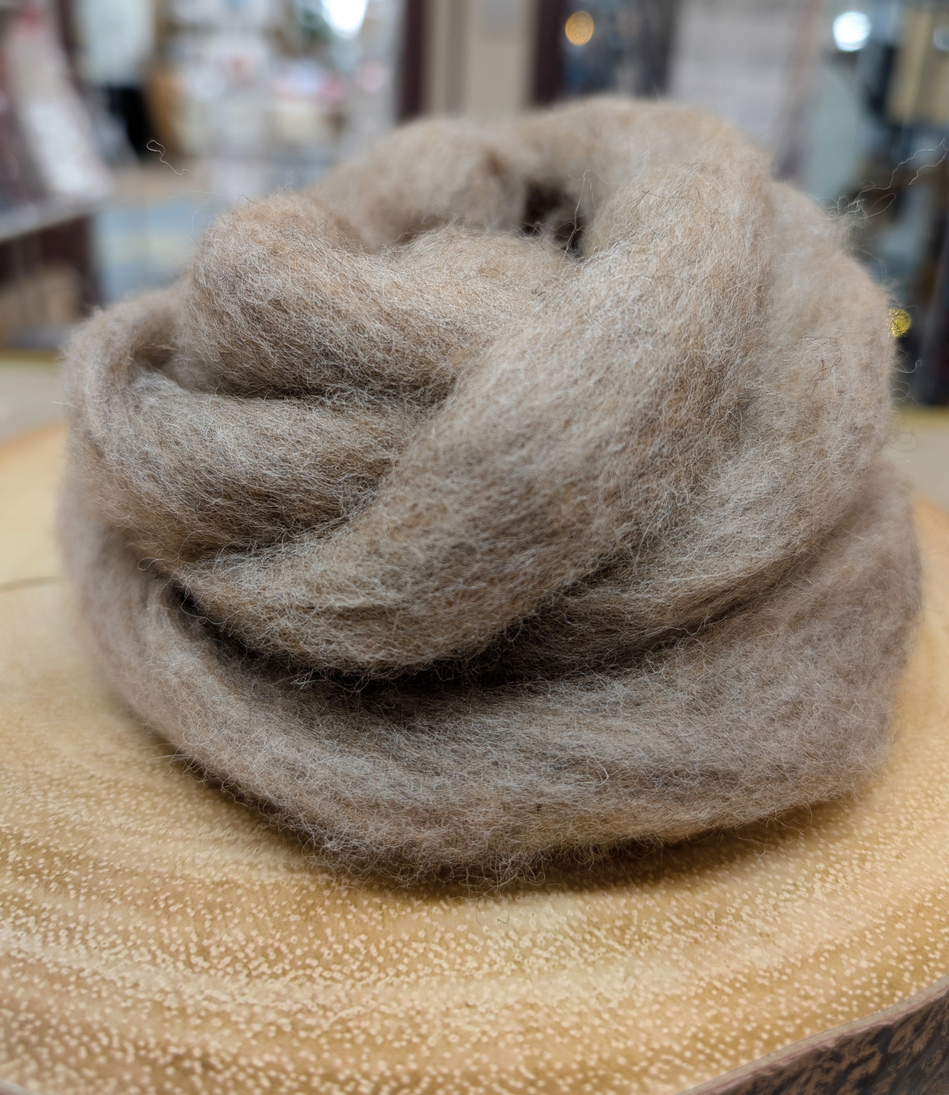 Revolution Fibers Corriedale Wool Sliver - 8oz, 29 Micron, Perfect For Needle Felting Animal Projects (Rabbit Brown)
