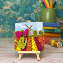 Crafty Kit Company Paint with Wool - Mini Masterpiece Tulip Time Needle felting kit - 0