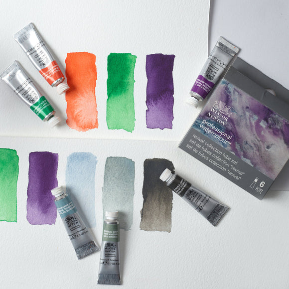 Winsor & Newton Professional Watercolour Revival Collection x 6 tubes