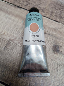Cranfield Caligo Safe Wash Relief Printing Ink Peach 75g tube - 0