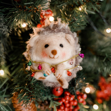 The Crafty Kit Company Christmas Hedgehog Needle Felting Craft Kit