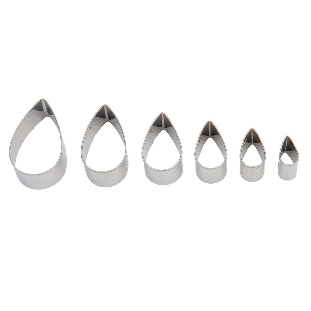 Sculpey Mini Stainless Steel Cutters Tear Drop x 6